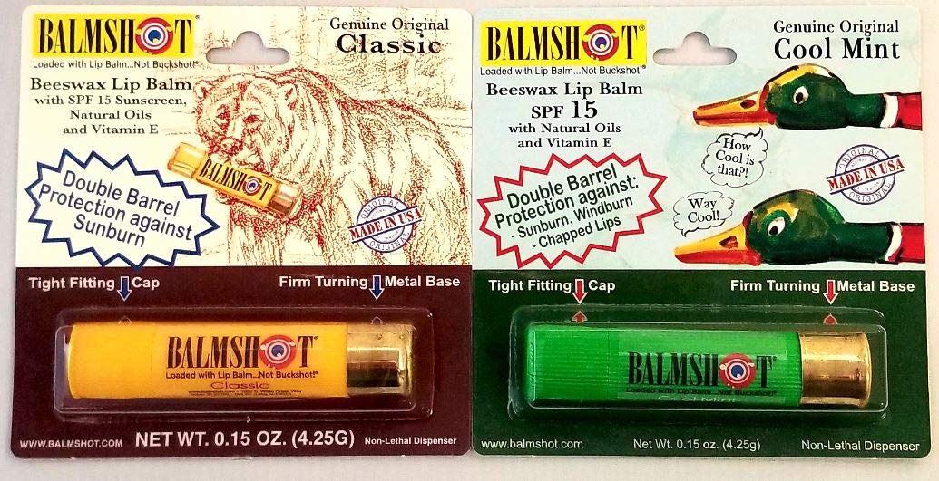 Balmshot lip balm classic-pack provides on-the-go moisture for daily lip care.