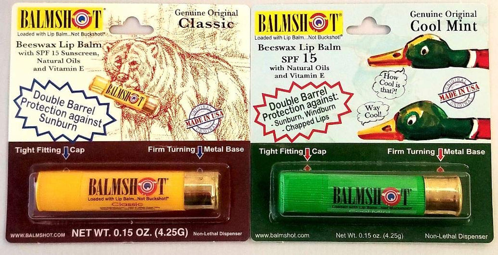 Balmshot lip balm classic-pack provides on-the-go moisture for daily lip care.