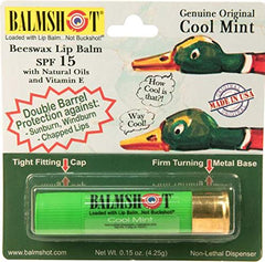 Balmshot lip balm dispenser-metal-base highlights durable, mess-free application.