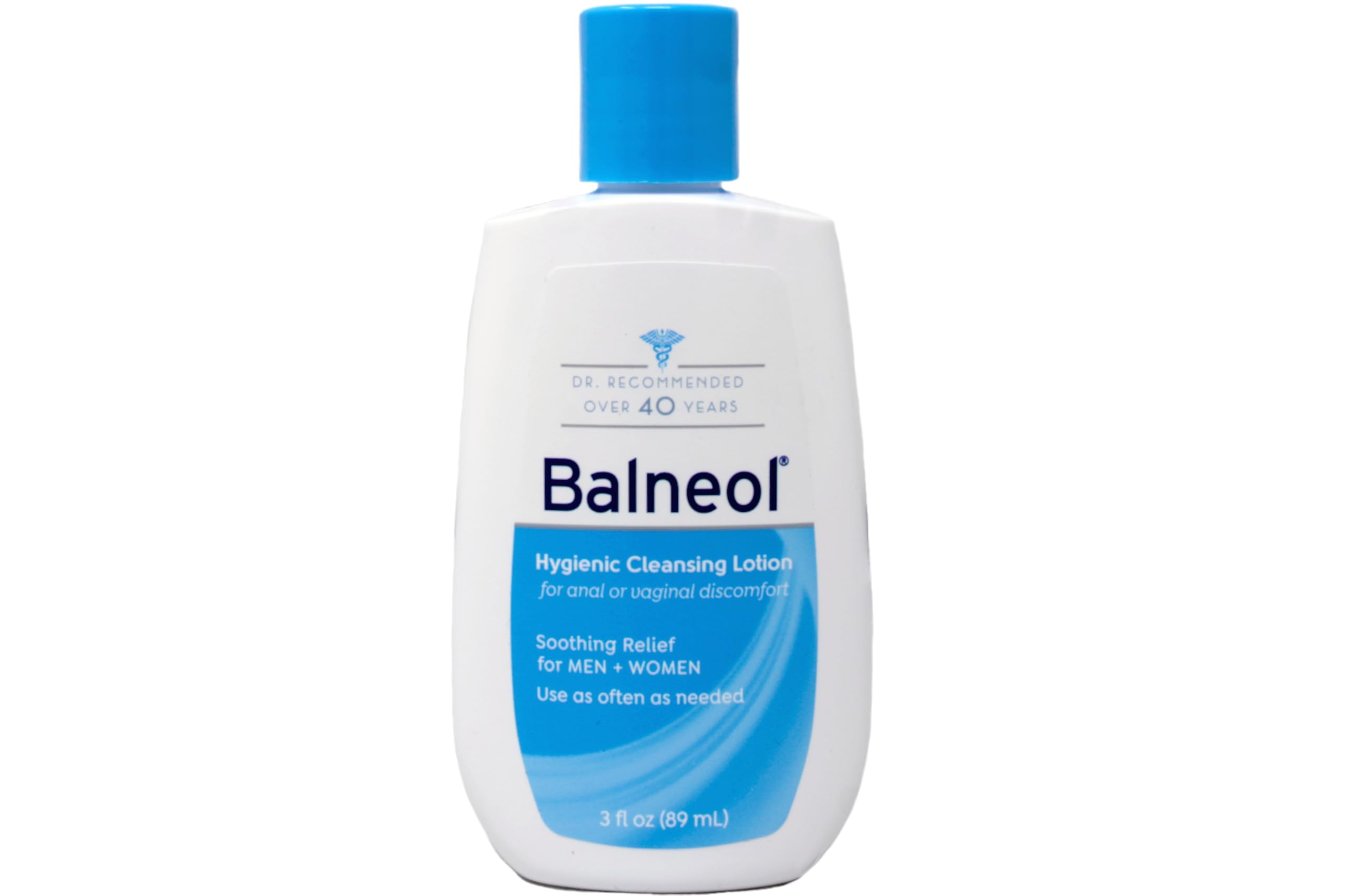 Balneol Hygienic Cleansing Lotion bottle, compact 3 oz, ideal for daily gentle cleansing.