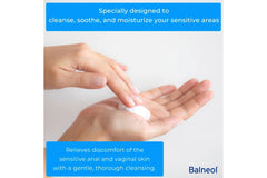 Balneol hygienic cleansing lotion bottle front showing compact design for on-the-go use