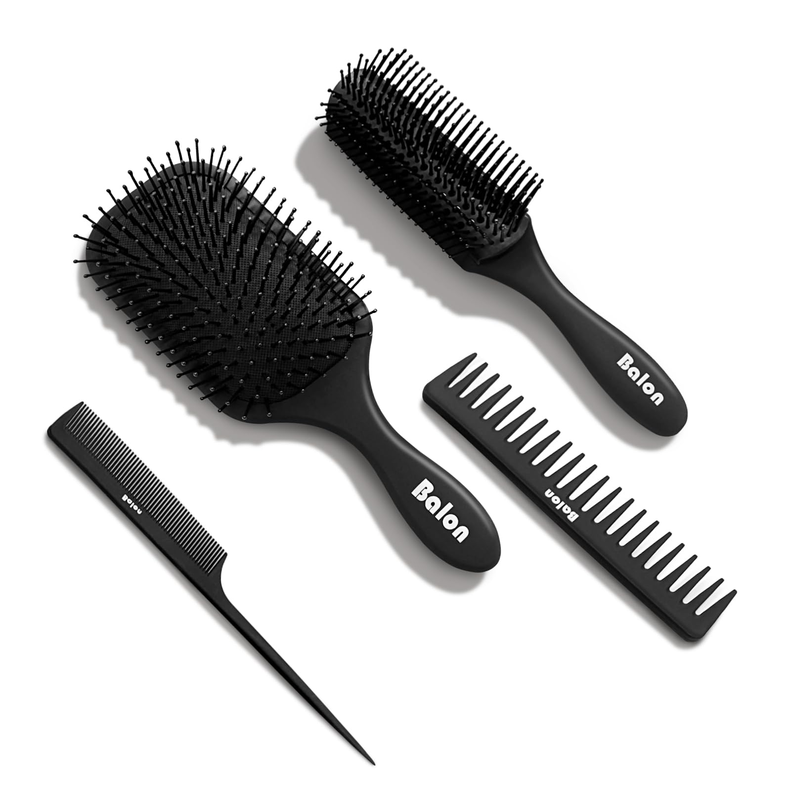 BALON hair brush paddle detangler on wet hair for easy detangling