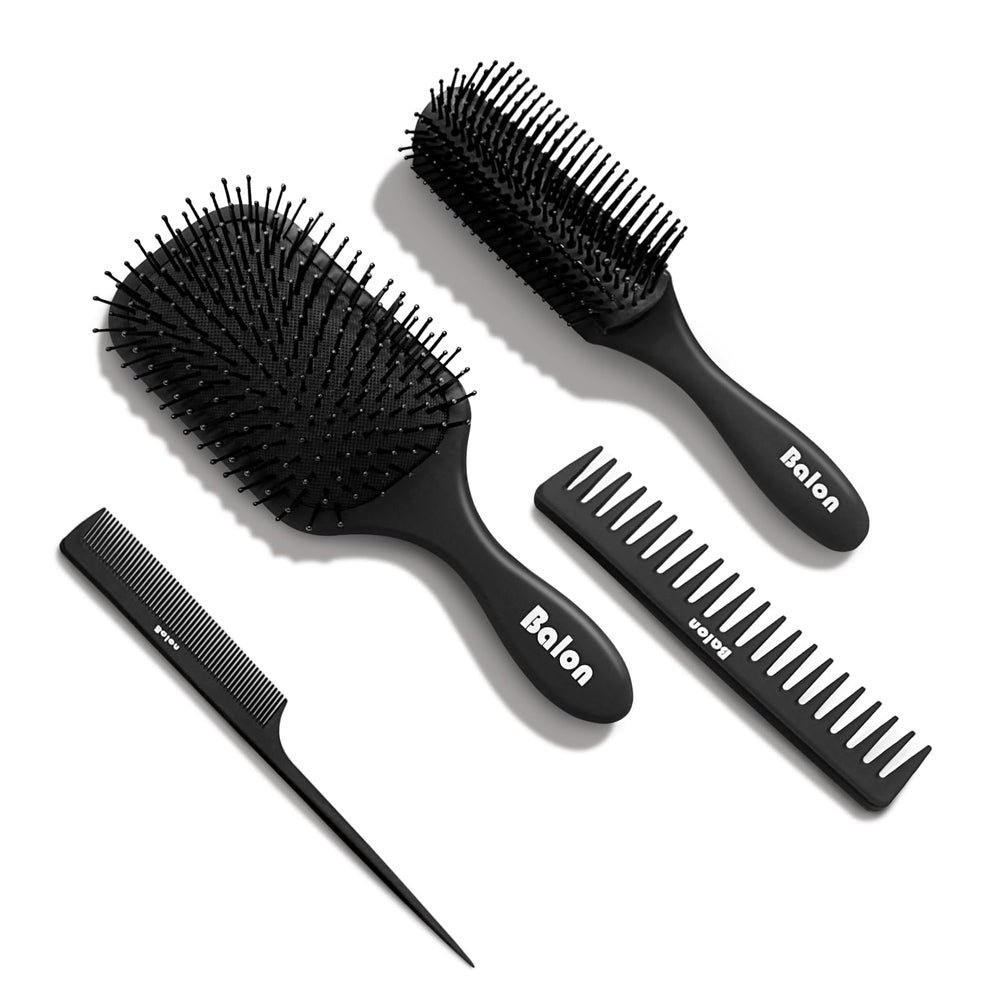 BALON hair brush paddle detangler on wet hair for easy detangling