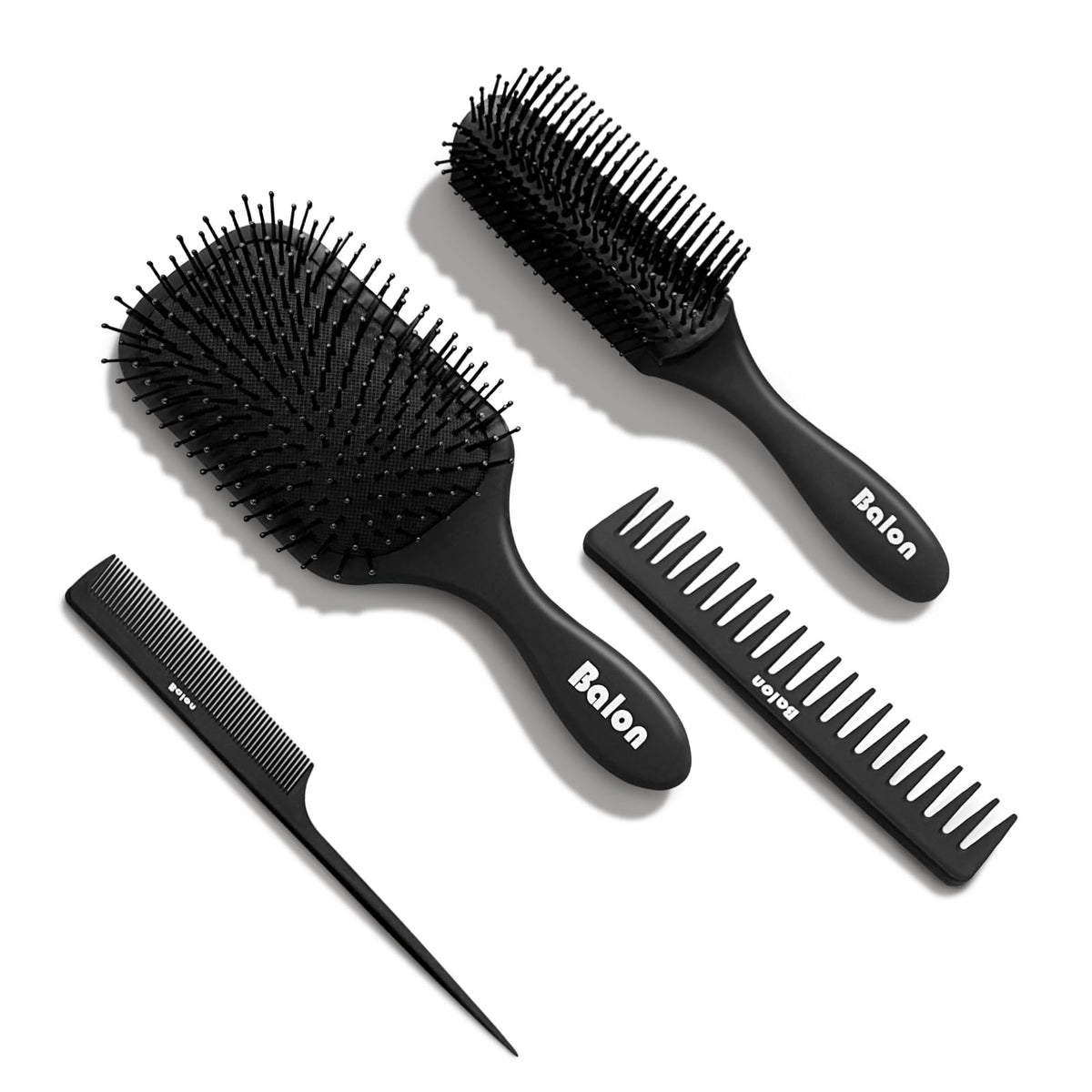 BALON hair brush paddle detangler on wet hair for easy detangling