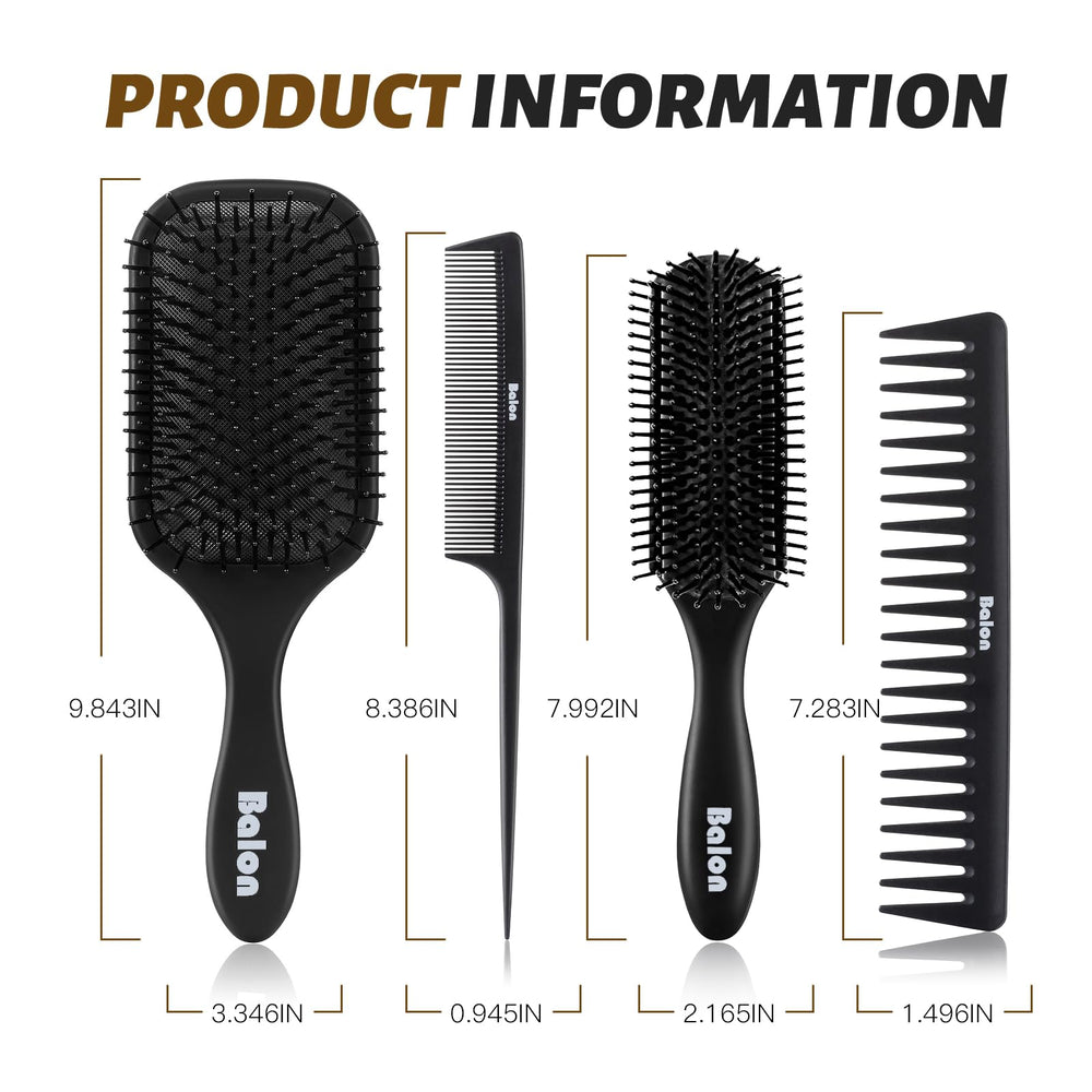 BALON hair brush suitable for wet and dry hair with soft bristles