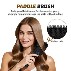 BALON hair brush wide-tooth comb detangles thick or curly hair