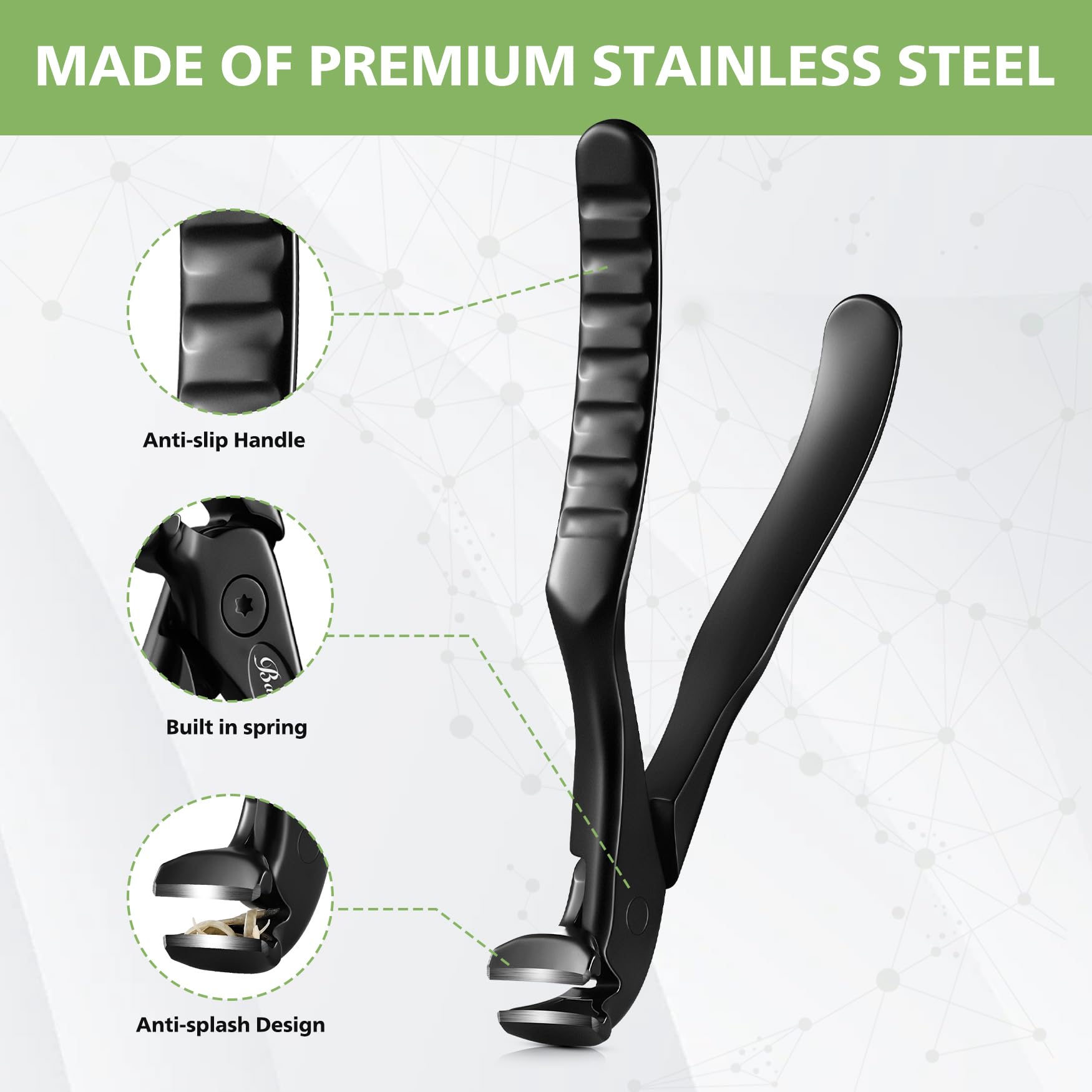 Baluca nail clipper German stainless steel blades offer durable performance