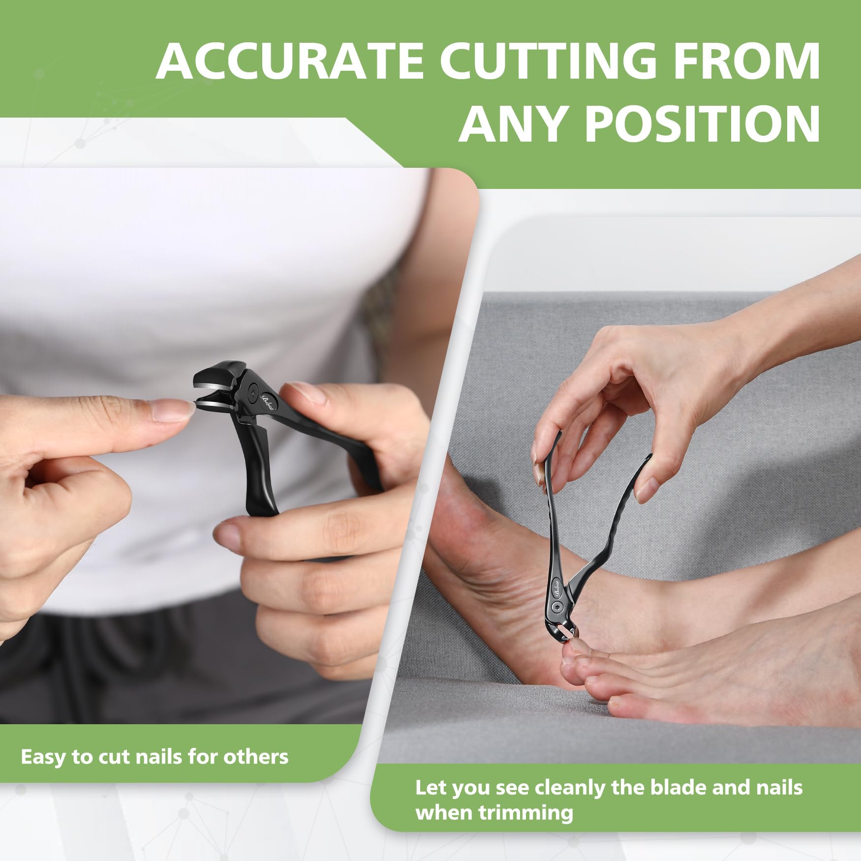 Baluca nail clipper with catcher keeps nails contained and clean