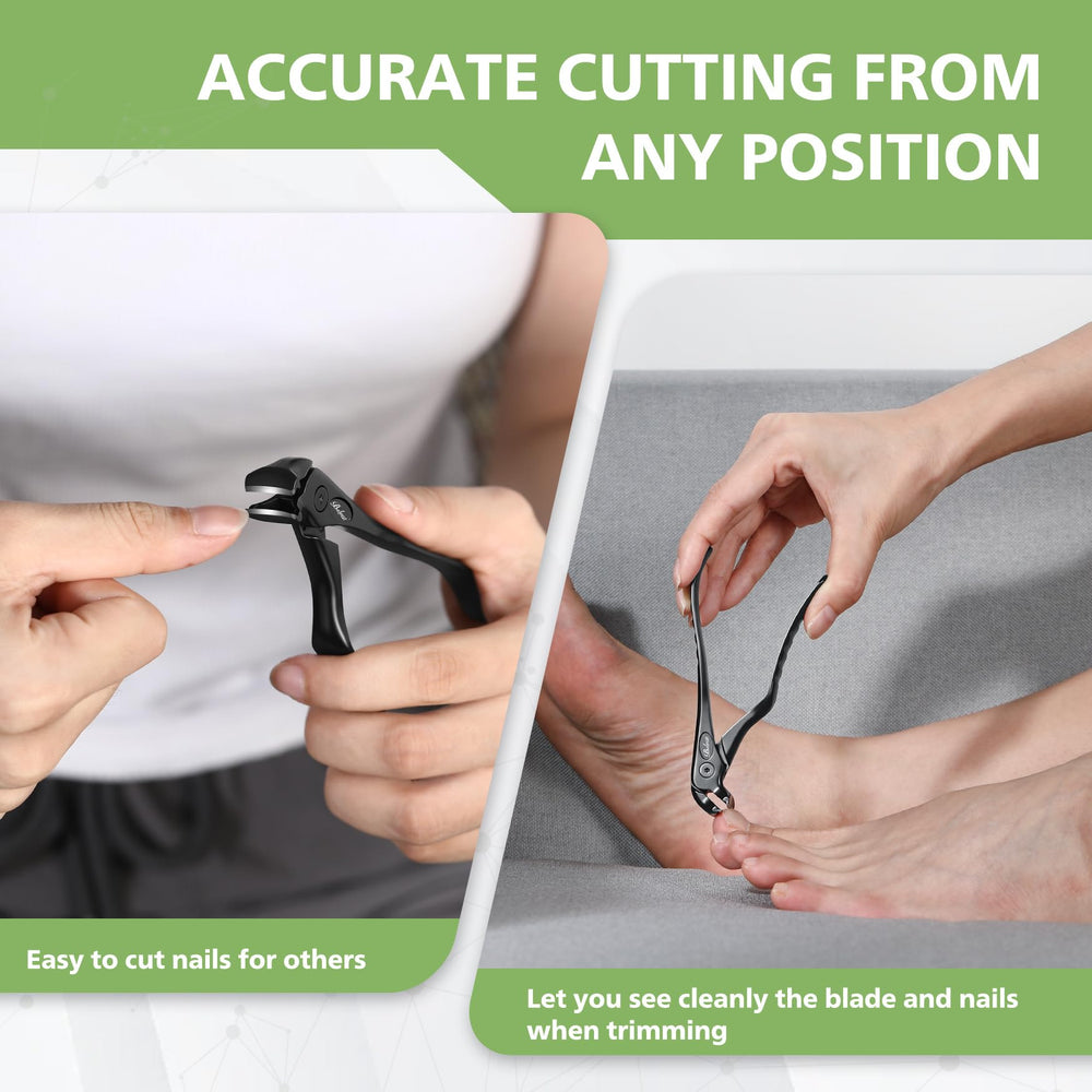 Baluca nail clipper with catcher keeps nails contained and clean