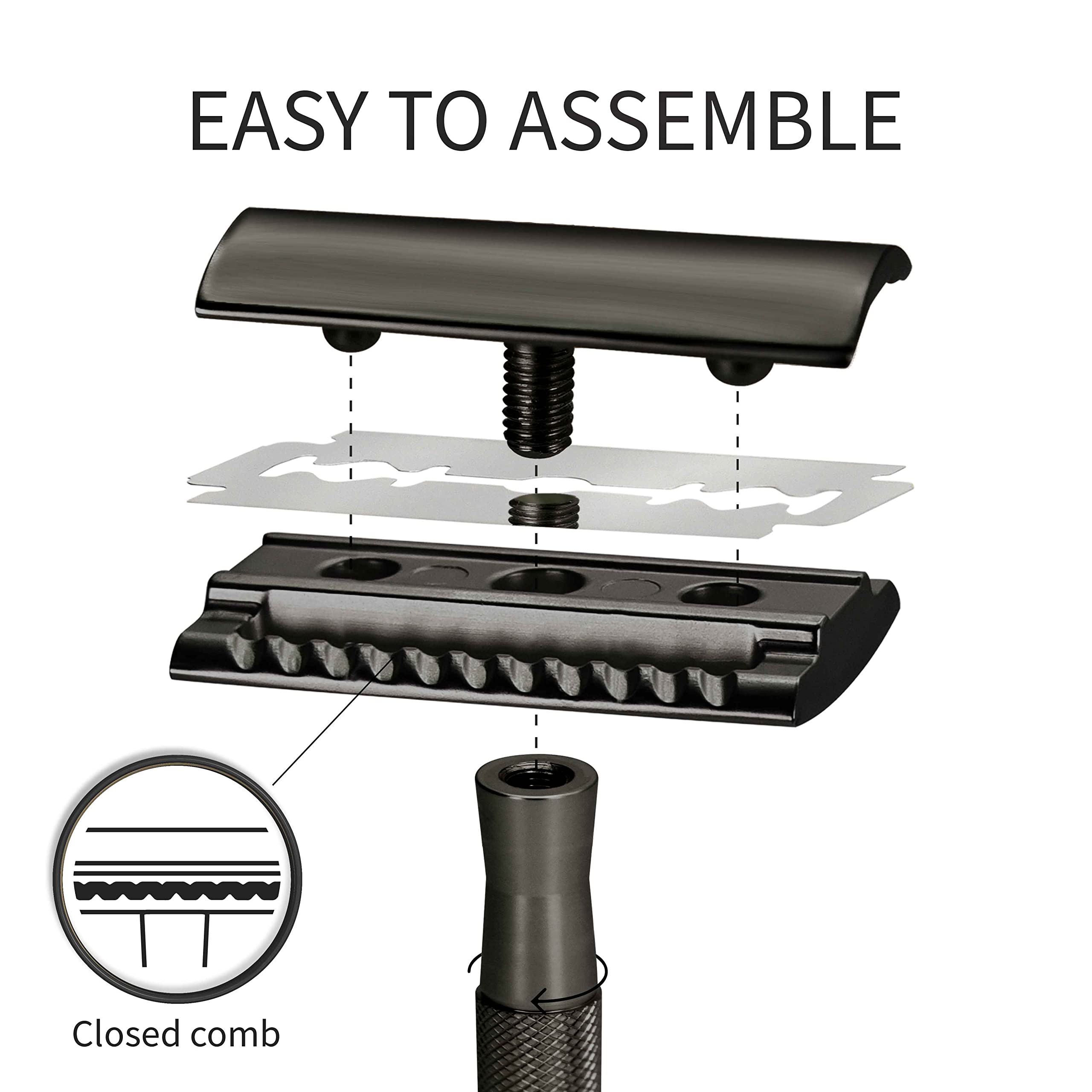 Bambaw five stainless steel blades pack ensures sharp performance for close shaves.