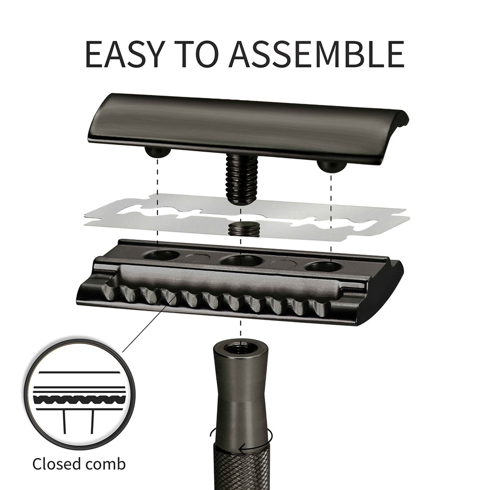 Bambaw five stainless steel blades pack ensures sharp performance for close shaves.