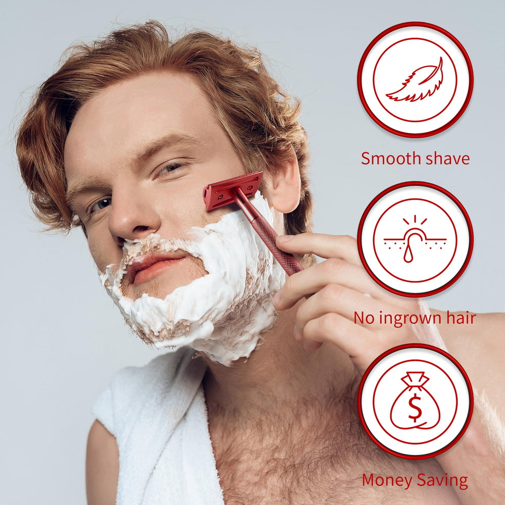 Bambaw eco-friendly razor on bathroom sink demonstrates convenient, sustainable grooming setup