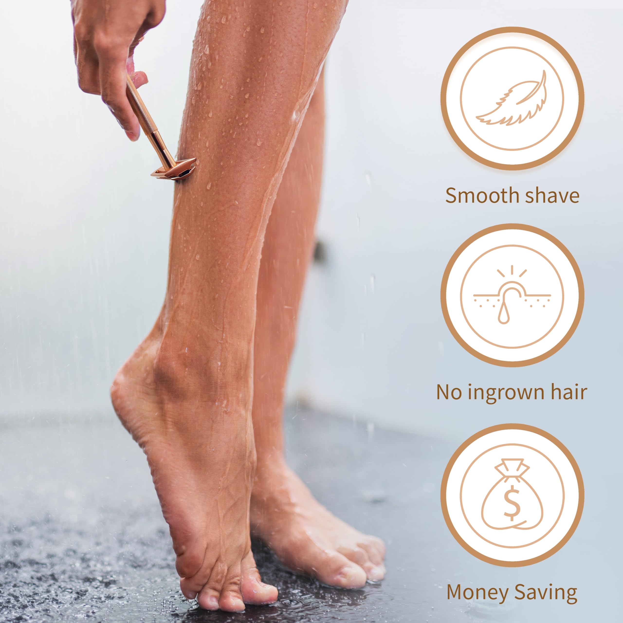 Bambaw rose-gold finish adds luxury while guiding a smooth, comfortable glide