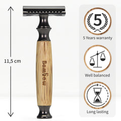 Bambaw safety razor blades pack supports long-lasting clean shaves with affordable replacements.