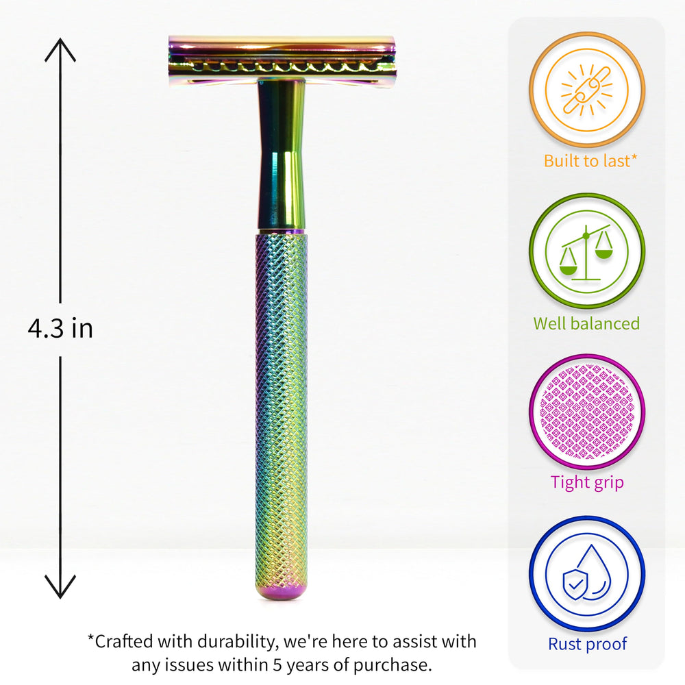 Bambaw safety razor blade pack delivering corrosion-resistant stainless blades.