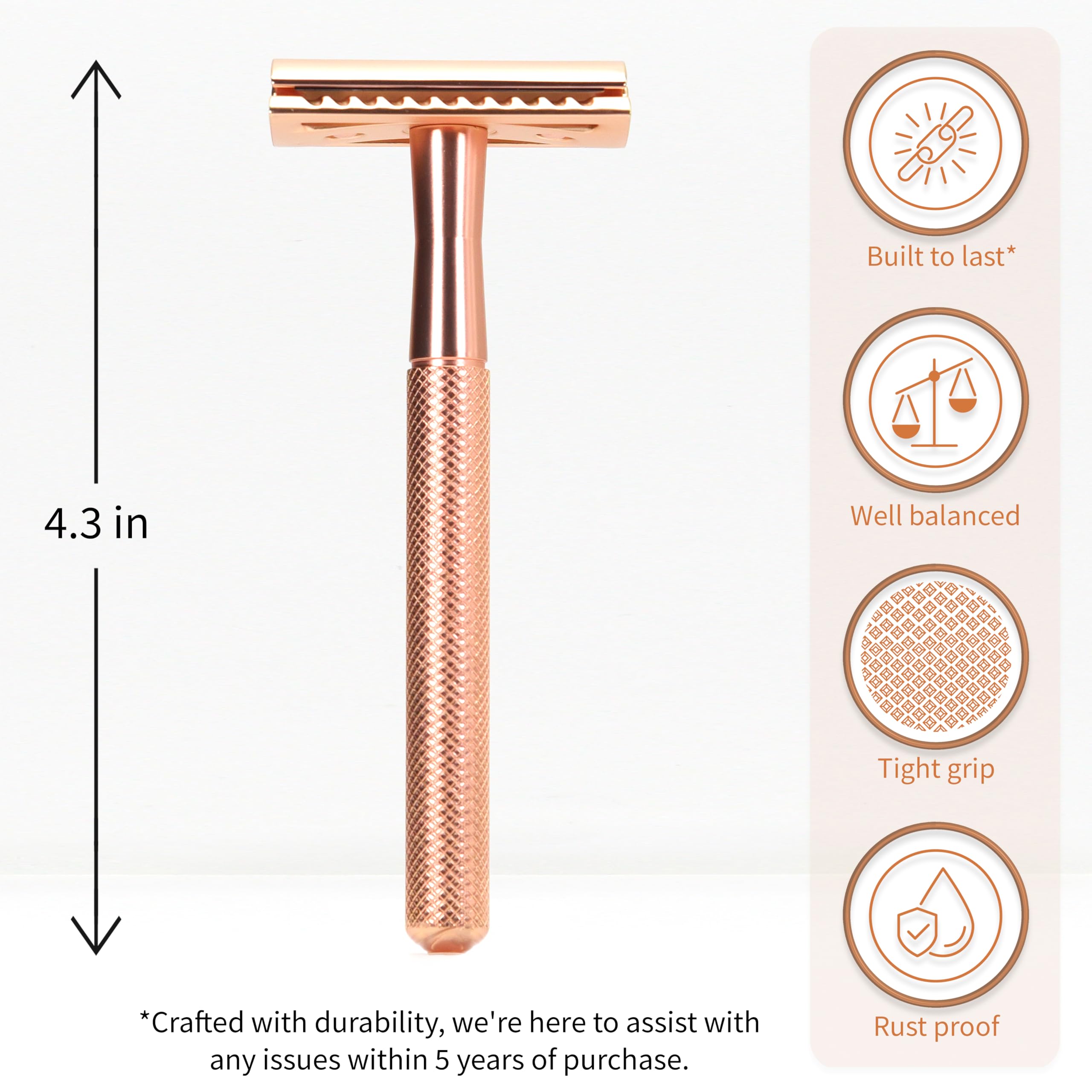 Bambaw razor blades 5-pack ensure sharp, long-lasting blades for multiple shaves