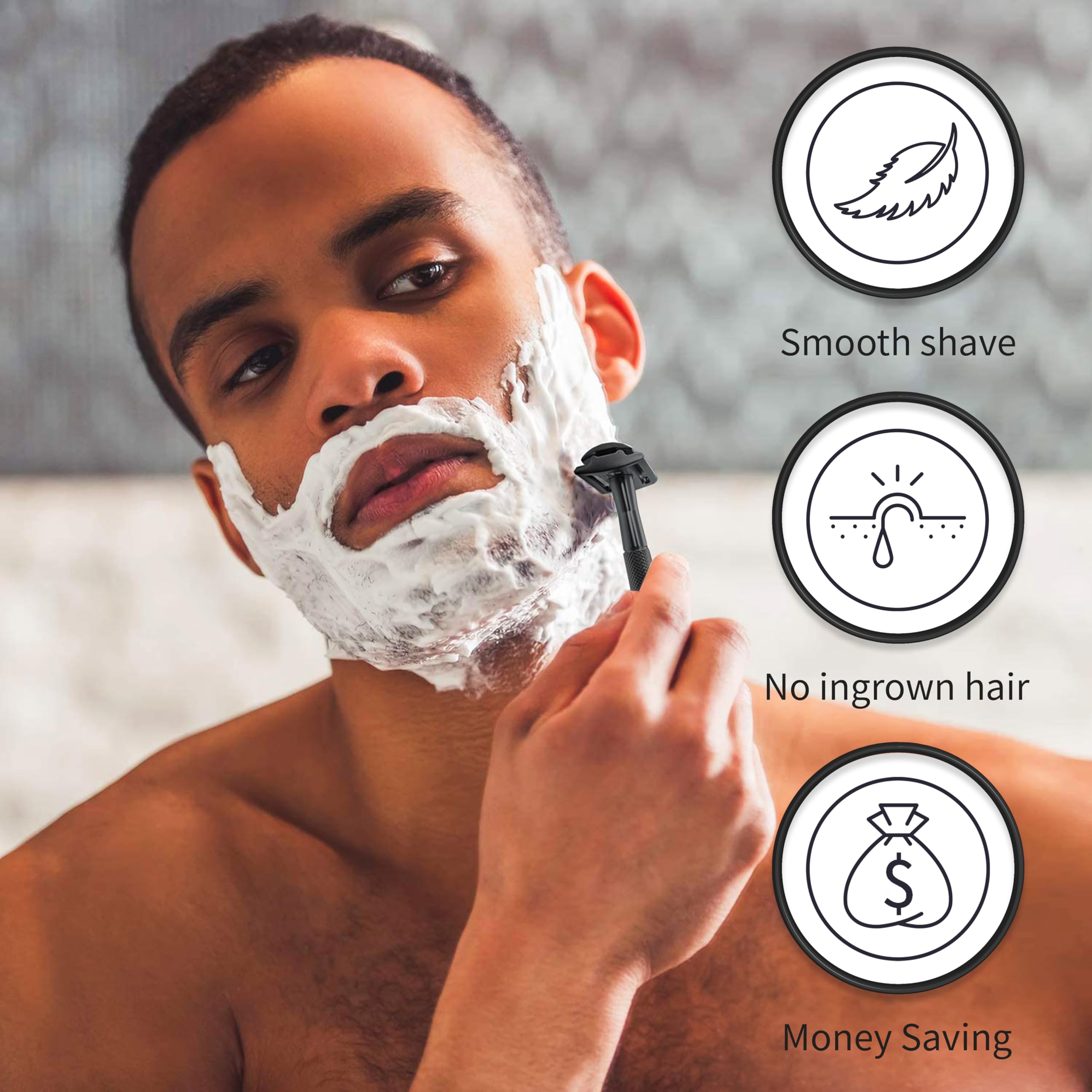 Bambaw zero-waste design highlights blade replacement over cartridges for eco-friendly shaving.