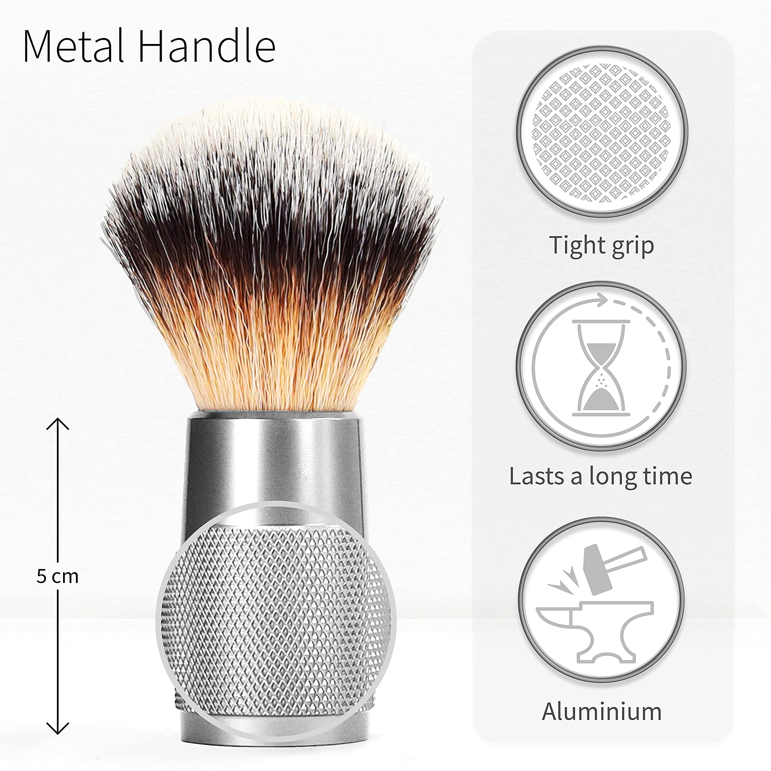 Bambaw shaving brush shown with foamy lather for a smooth razor glide.