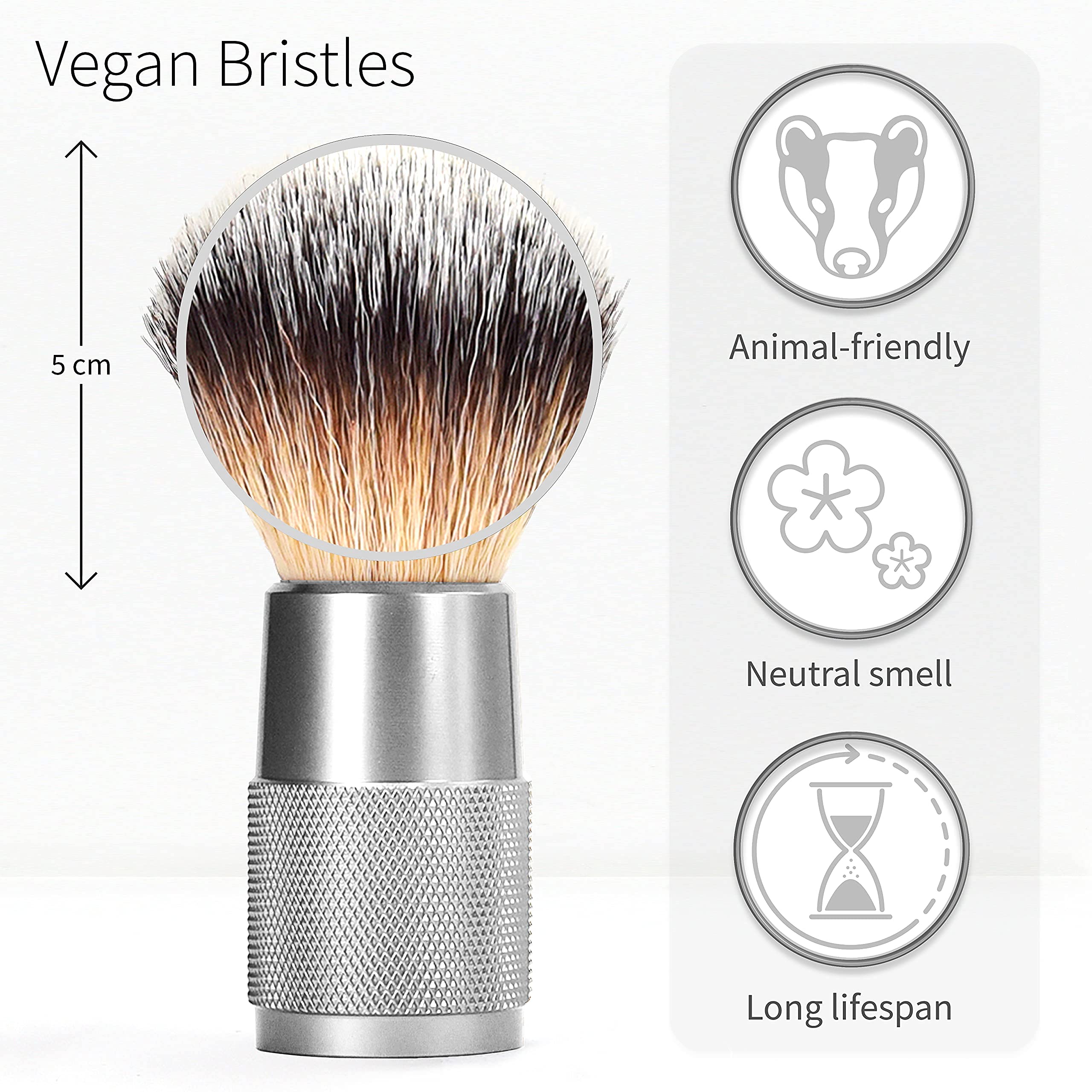 Bambaw vegan synthetic bristles form rich foam for a gentler daily shave.