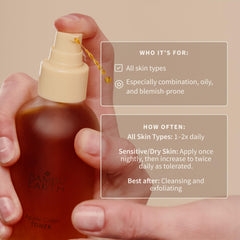Pour of Bambu Earth Apple Cider Face Toner showing gentle pore refinement.