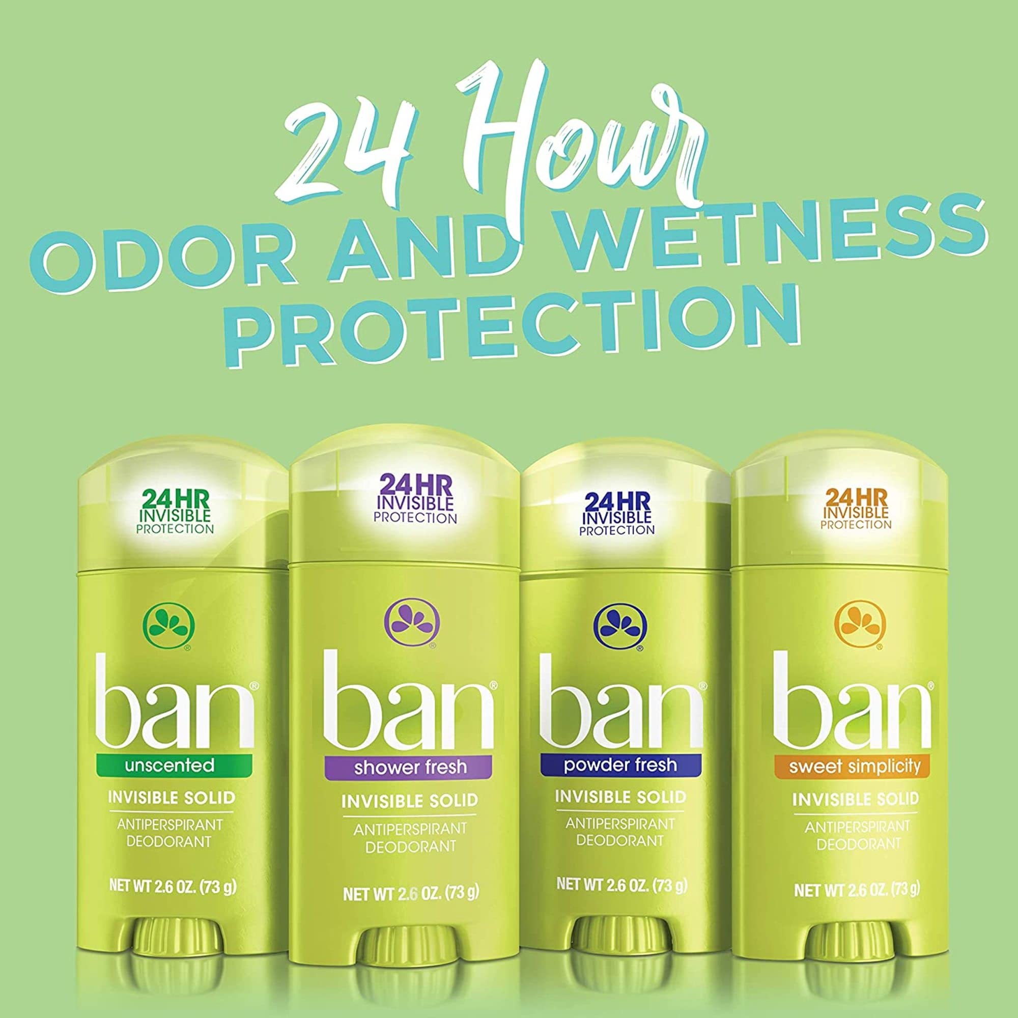Ban Invisible Solid clear finish on skin demonstrates invisible application.