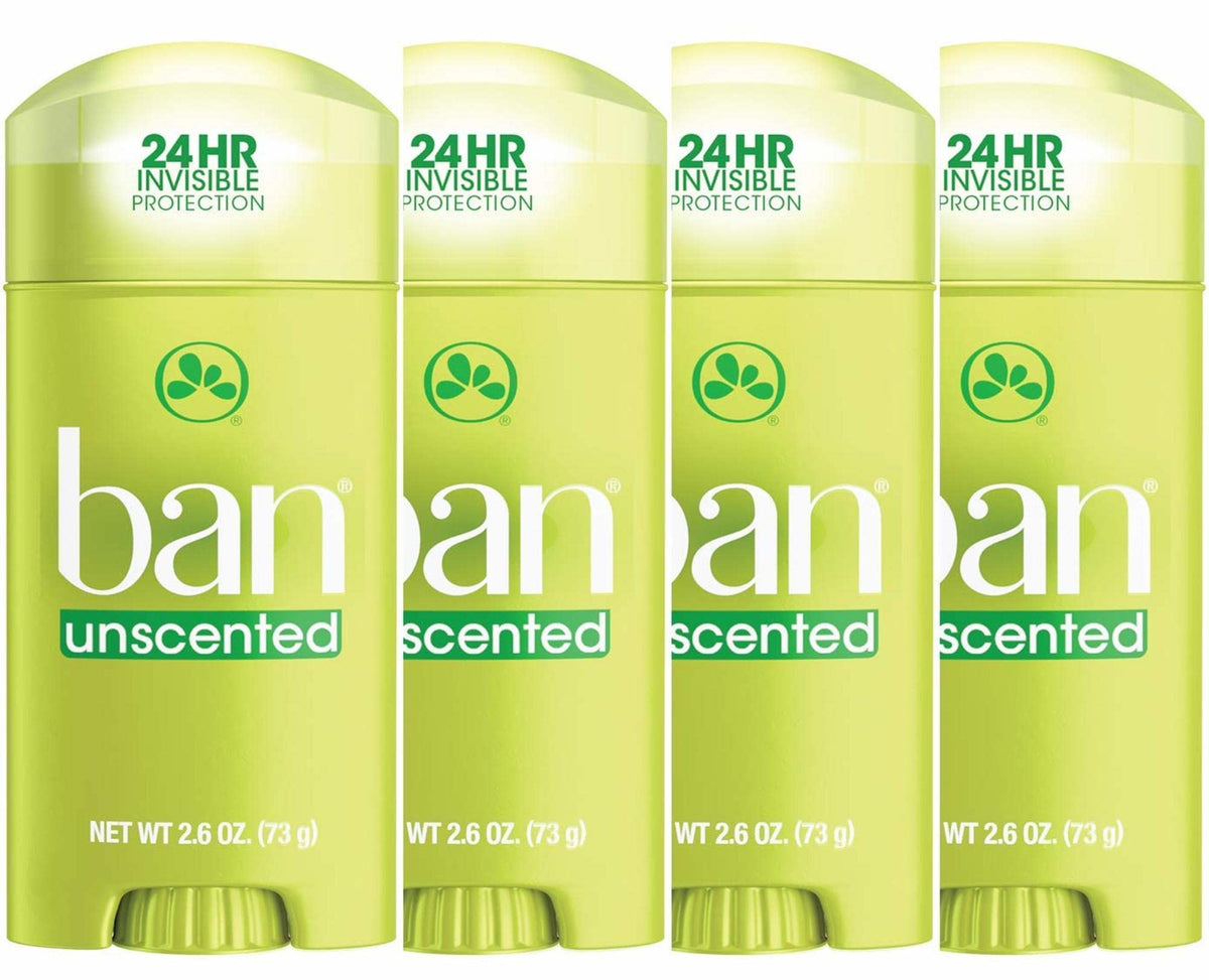 Ban Invisible Solid Deodorant applying underarm for 24-hour protection