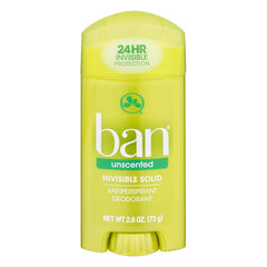 Ban Invisible Solid Unscented 3-pack box front for daily use on the go
