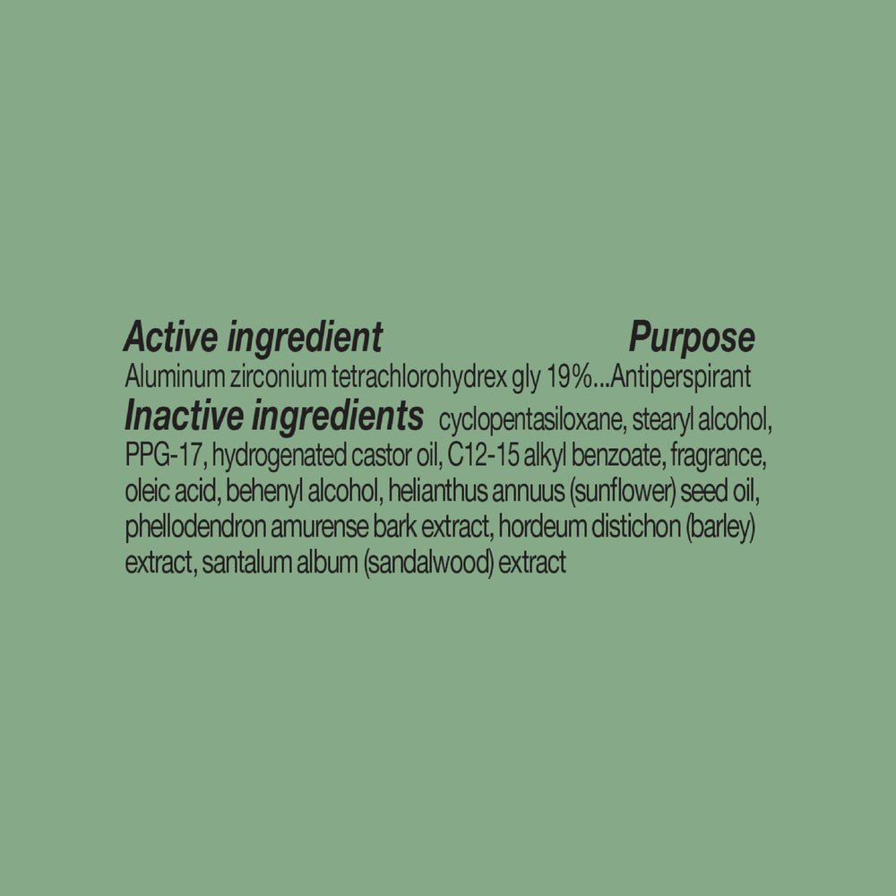 Ban Sweet Simplicity with Kihada extract targets odor-causing bacteria on skin.