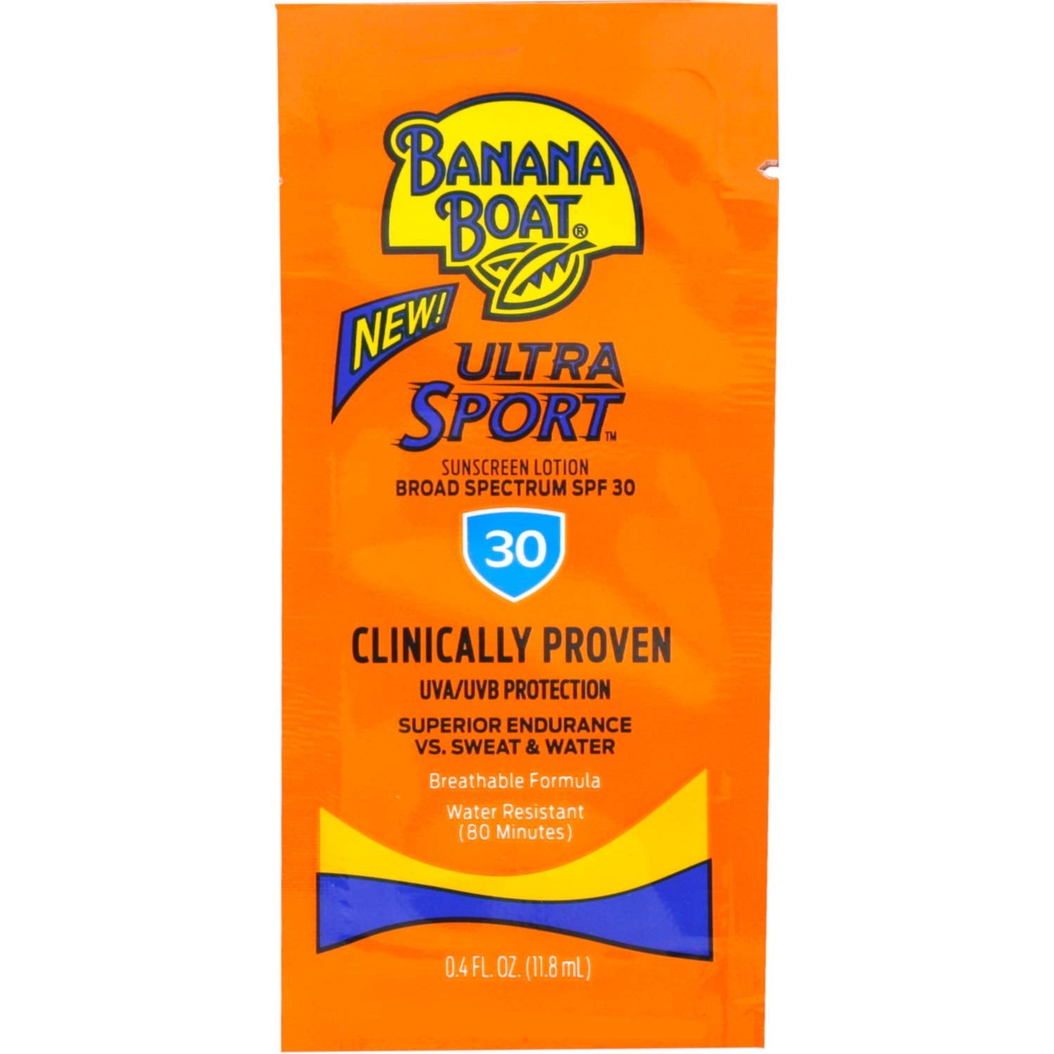 Banana Boat Sport Sunscreen travel packets provide on-the-go sun protection.