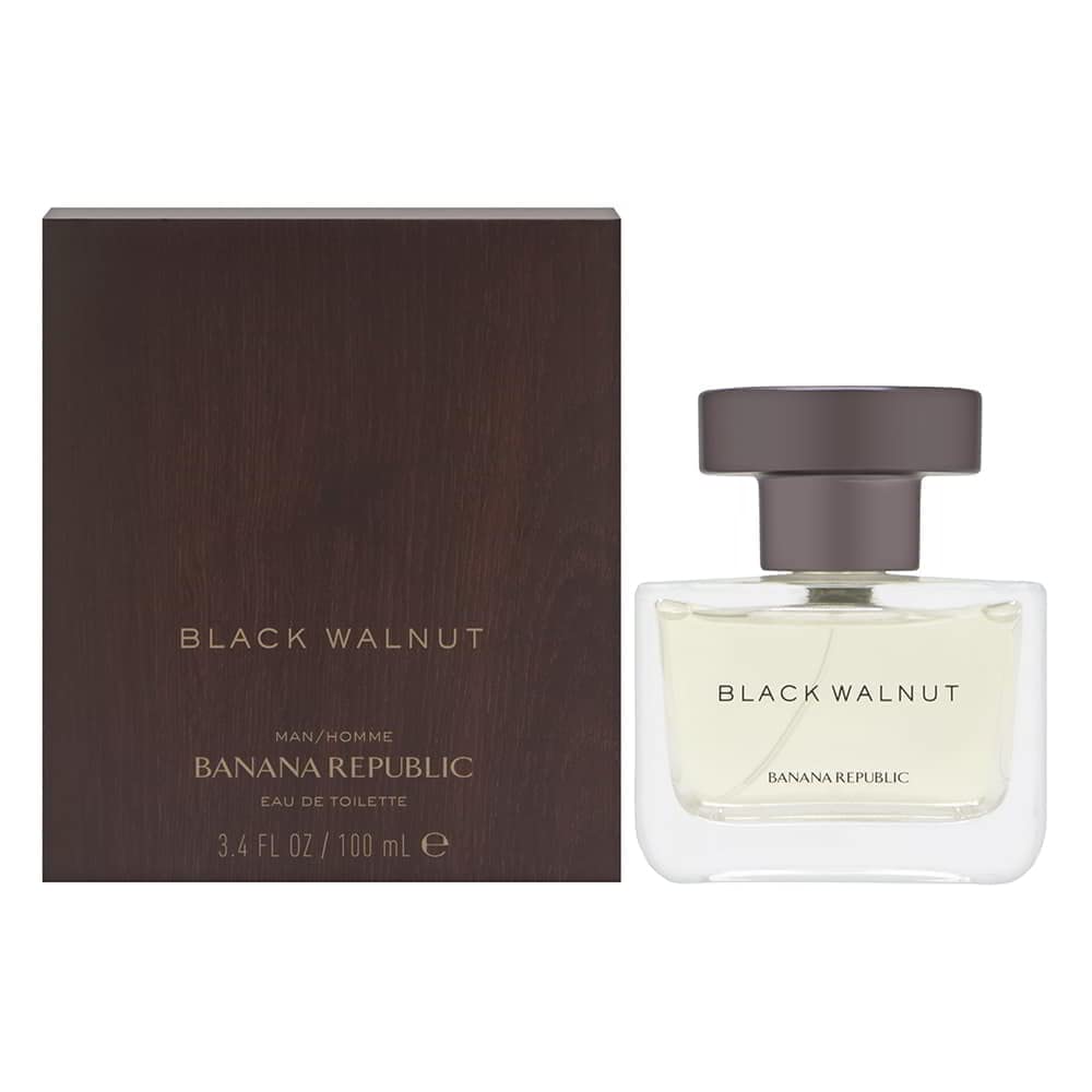 Banana Republic Black Walnut EDT bottle with woody tobacco tones for evening confidence