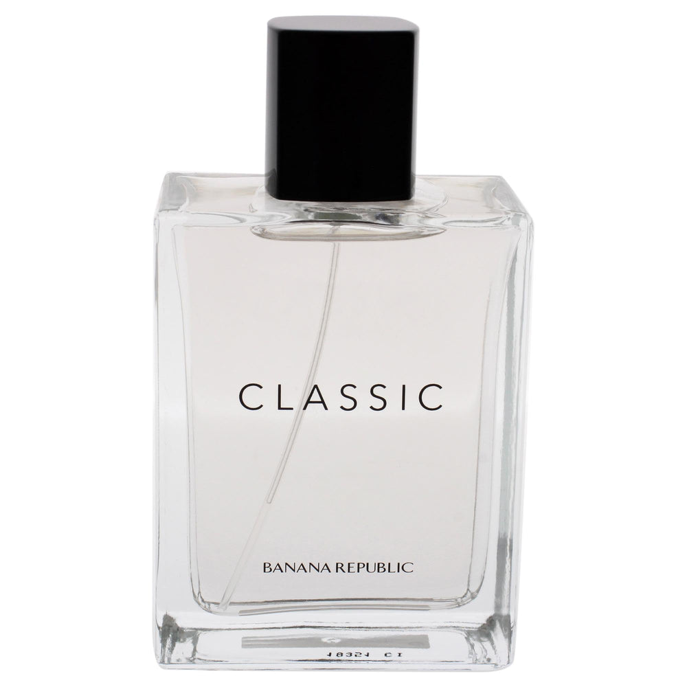 Banana Republic Classic box packaging showcases citrus-aromatic profile for fresh morning wear.