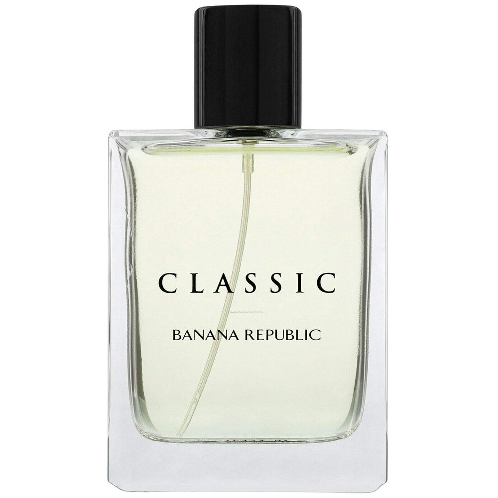 Banana Republic Classic bottle cap closeup shows premium packaging.