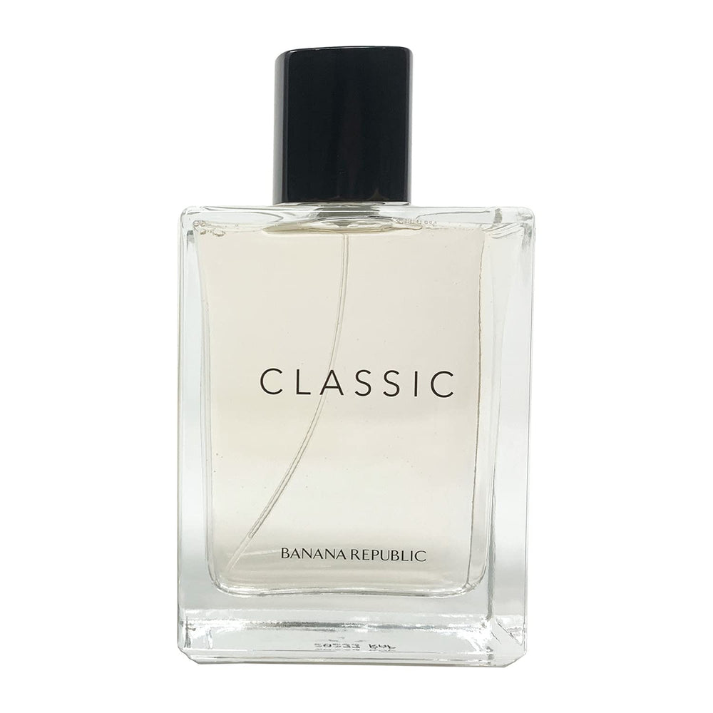 Banana Republic Classic label detail showcases heritage and notes.