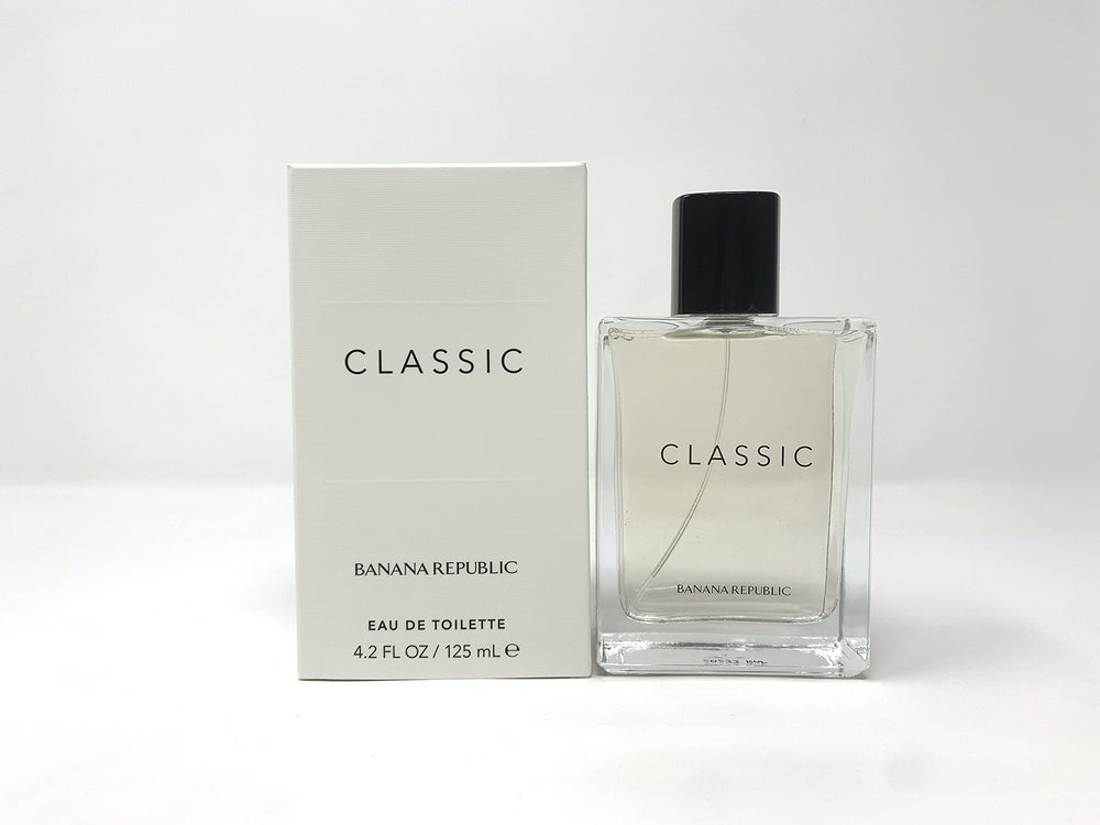 Banana Republic Classic fragrance shows woody-musk base for versatile scent.