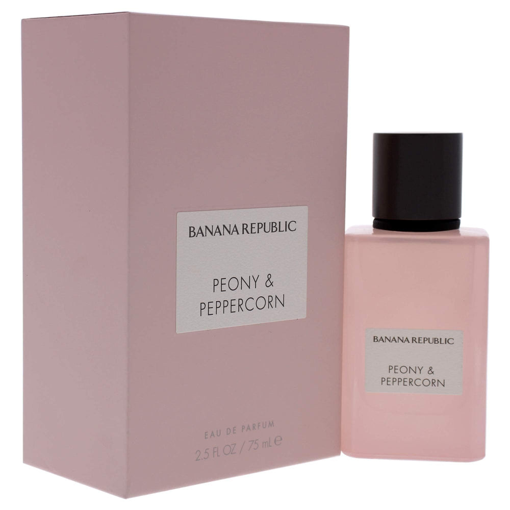 Banana Republic Icon Peony Peppercorn base notes show skin musk and cashmere wood warmth.