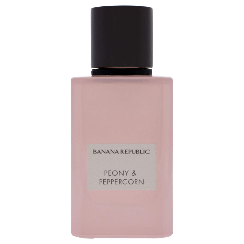 Banana Republic Icon Peony Peppercorn heart notes highlight pink peony and rose petals.