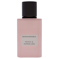 Banana Republic Icon Peony Peppercorn heart notes highlight pink peony and rose petals.