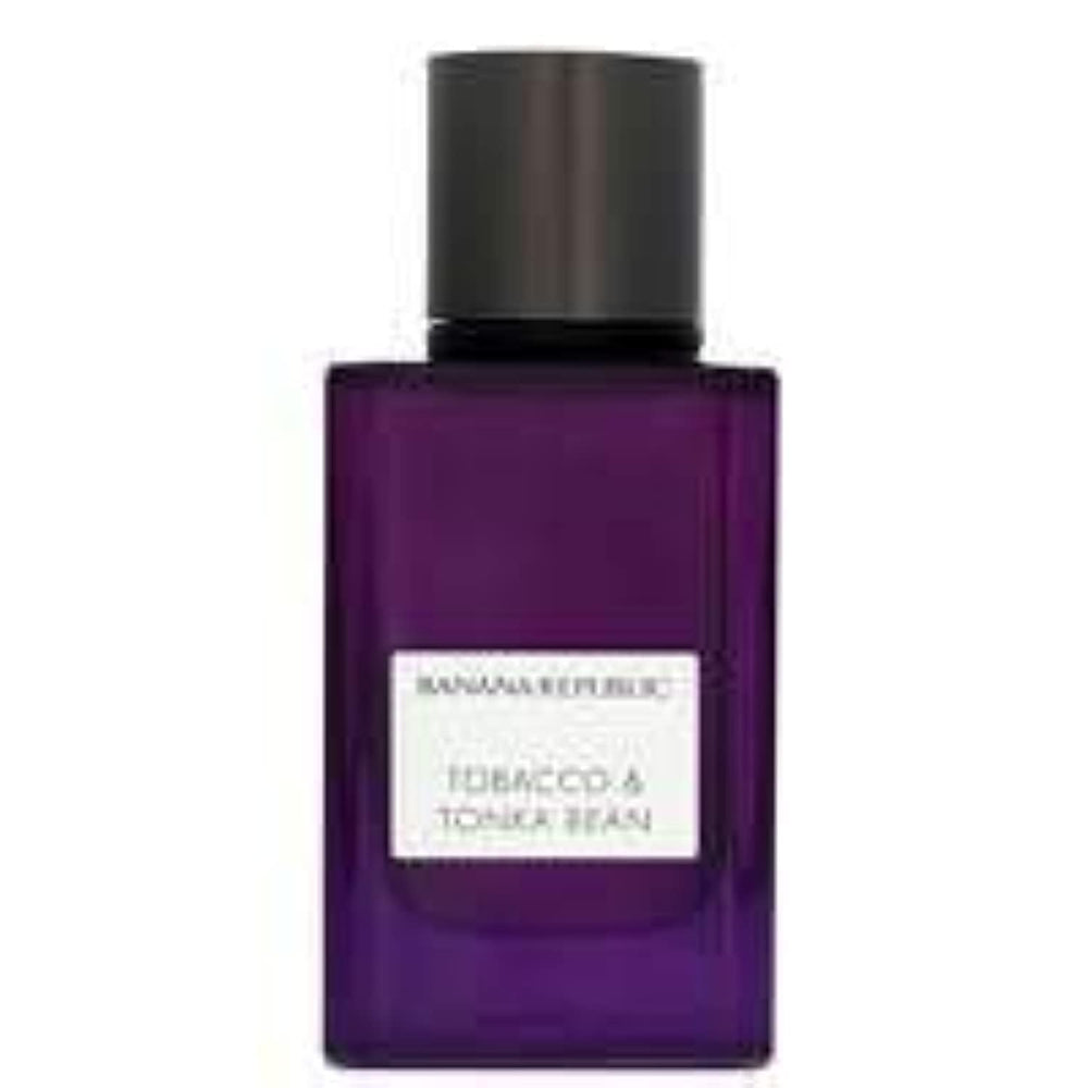 Banana Republic Icon Tobacco & Tonka Bean bottle with pear notes for a warm inviting moment