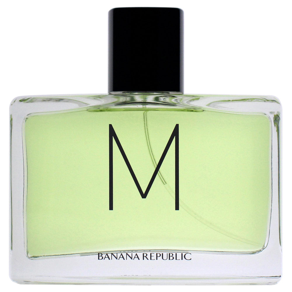 Banana Republic M Men EDP cap closeup with sleek design for a lasting impression