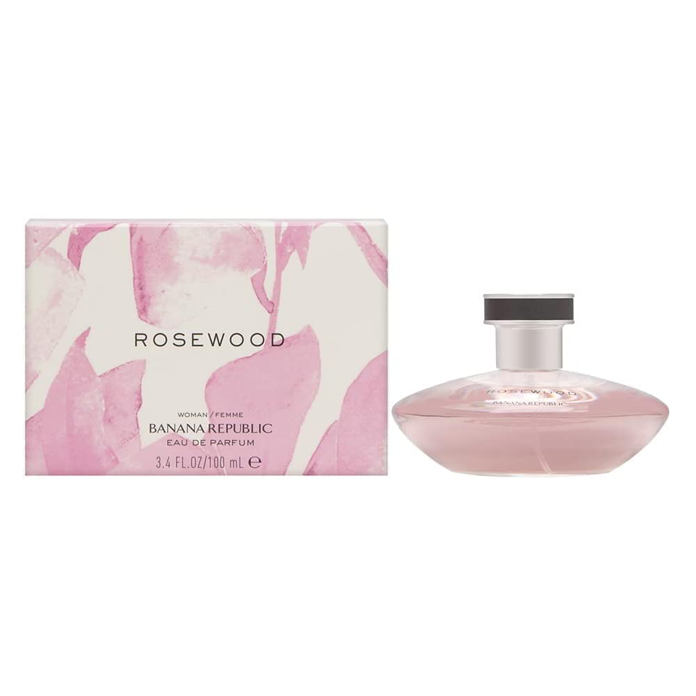 Banana Republic Rosewood bottle for women, versatile evening fragrance option.