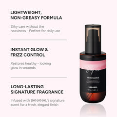 BANANAL 12 amino-acid complex smooths fibers and boosts moisture retention.