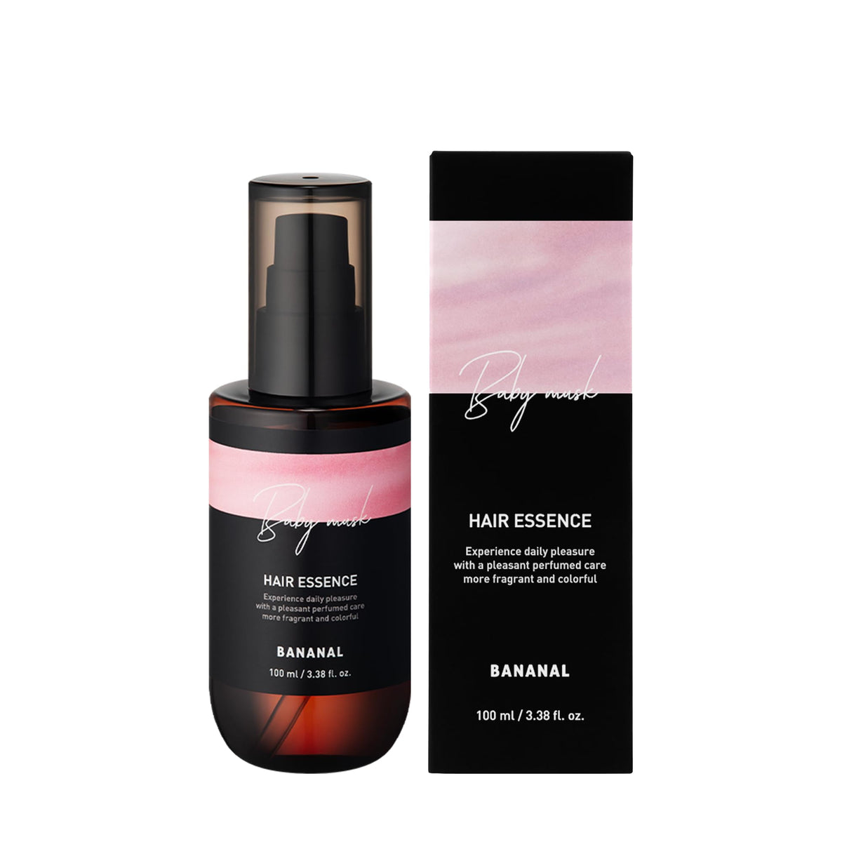 BANANAL 2-in-1 hair oil bottle delivering lightweight nourishment for daily shine.