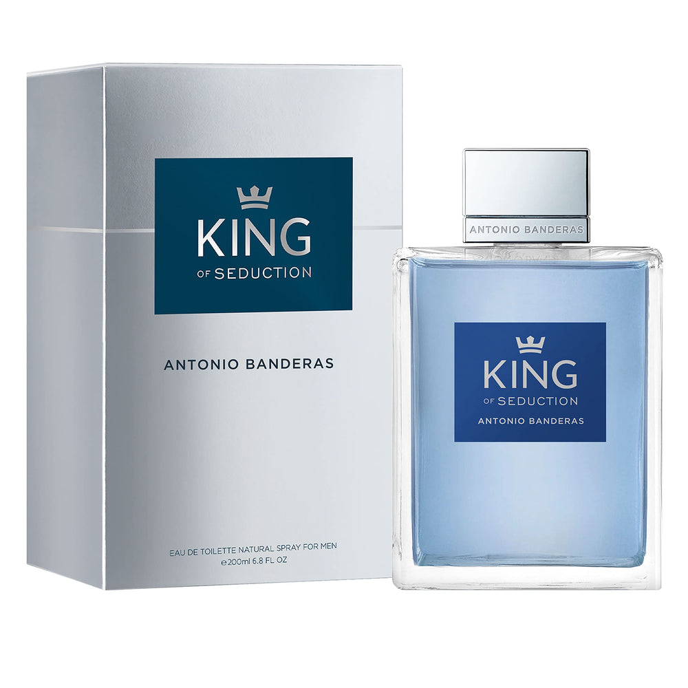Banderas Antonio King of Seduction bottle-front emphasizes bold masculine fragrance for everyday wear