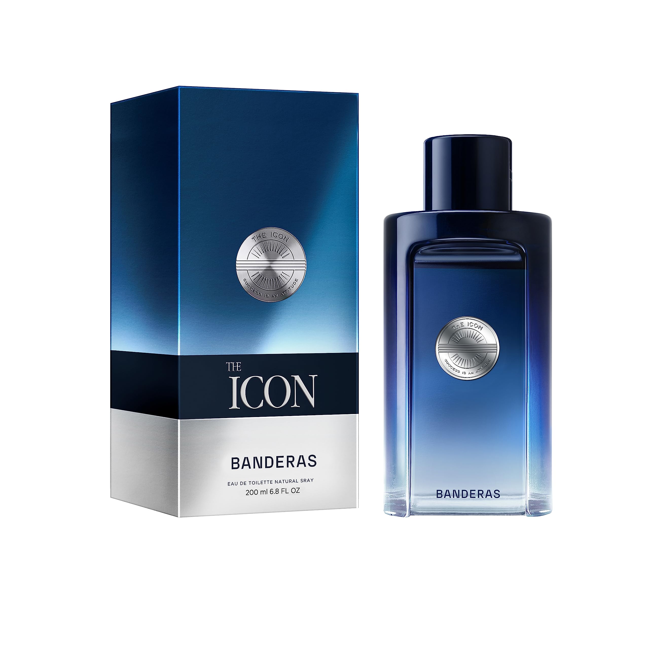 Banderas Antonio Perfumes The Icon bottle front view for confident evening wear.