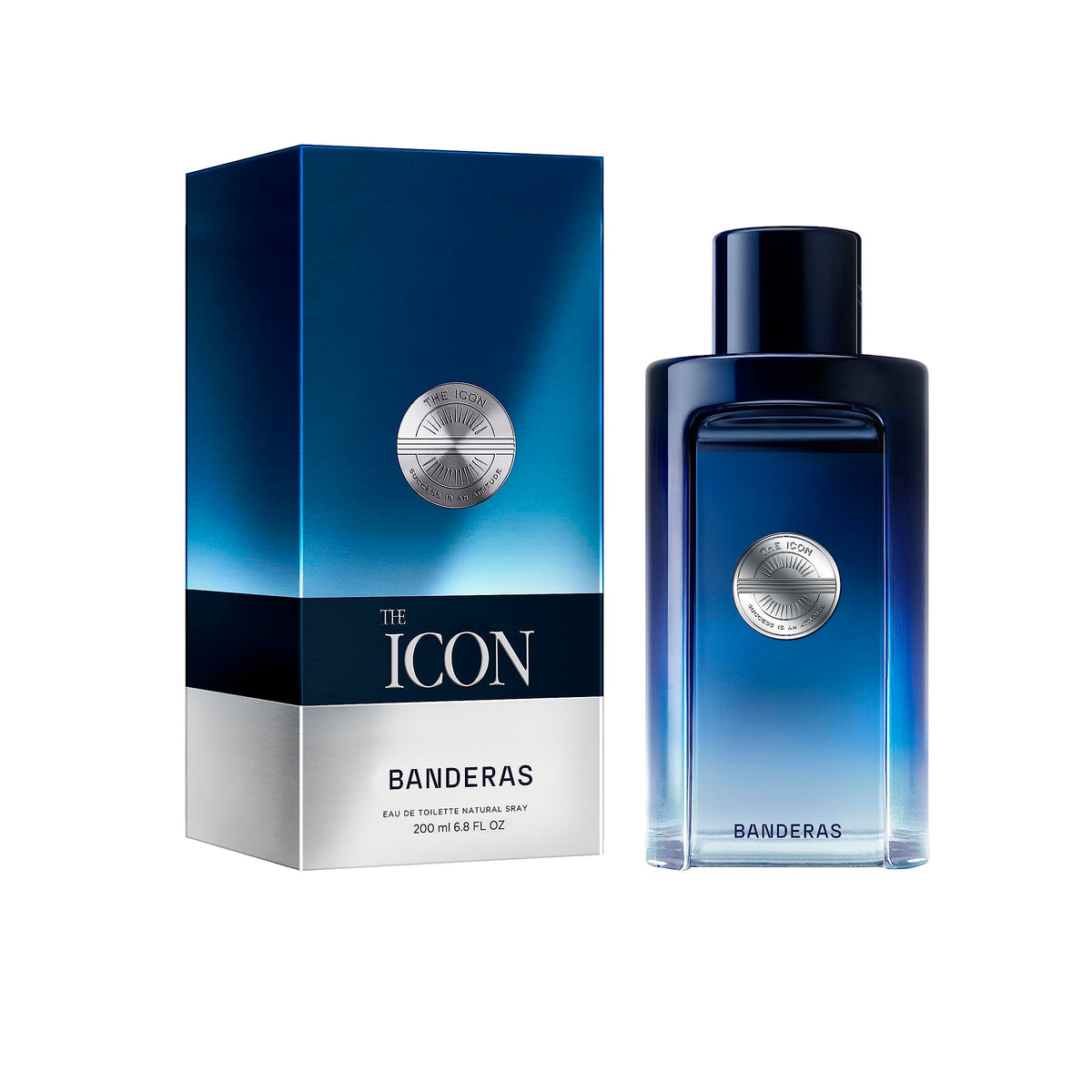 Banderas Antonio Perfumes The Icon bottle front view for confident evening wear.