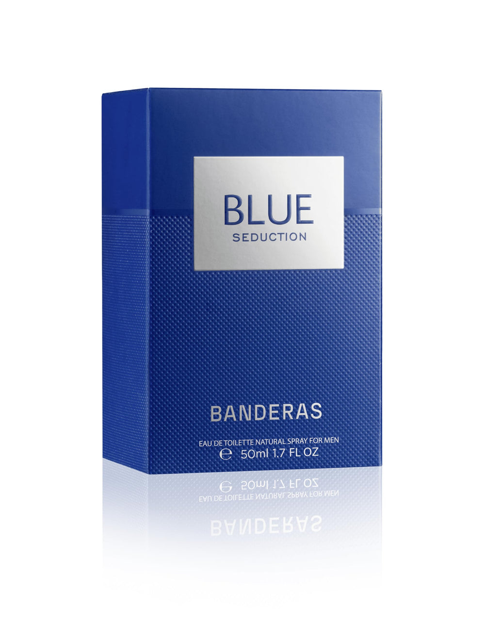 Banderas Blue Seduction bottle front view for everyday freshness.
