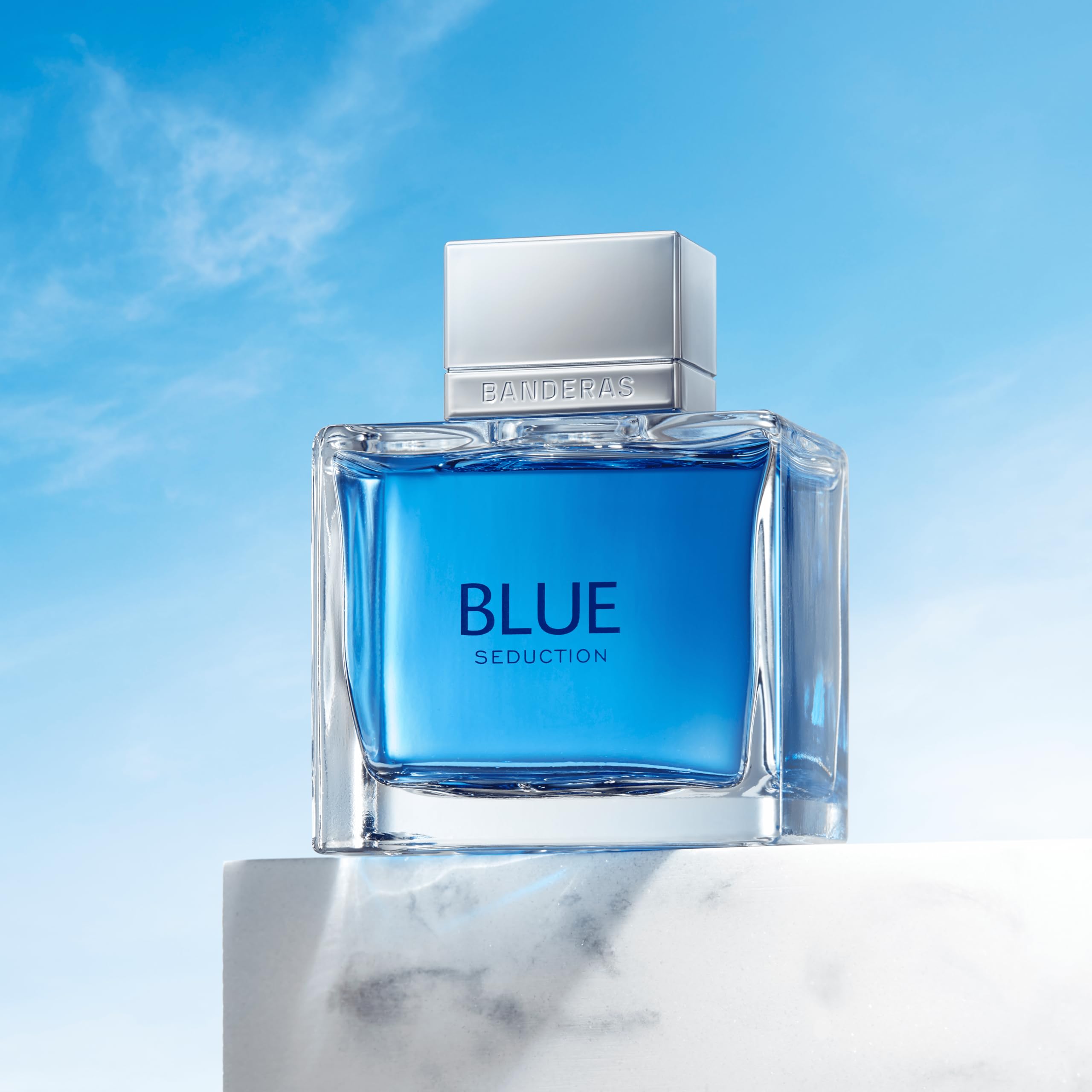 Banderas Blue Seduction travel size bottle for on-the-go fragrance.