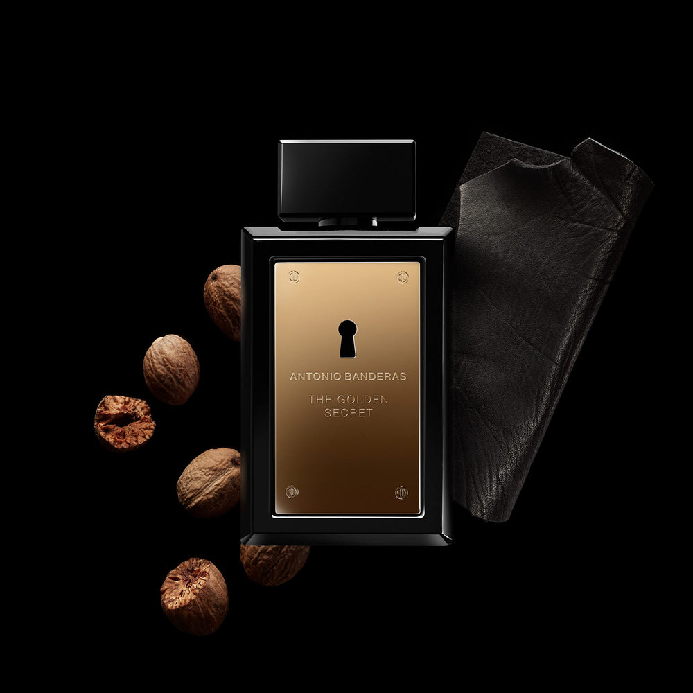 Banderas The Golden Secret cap detail adds refined elegance