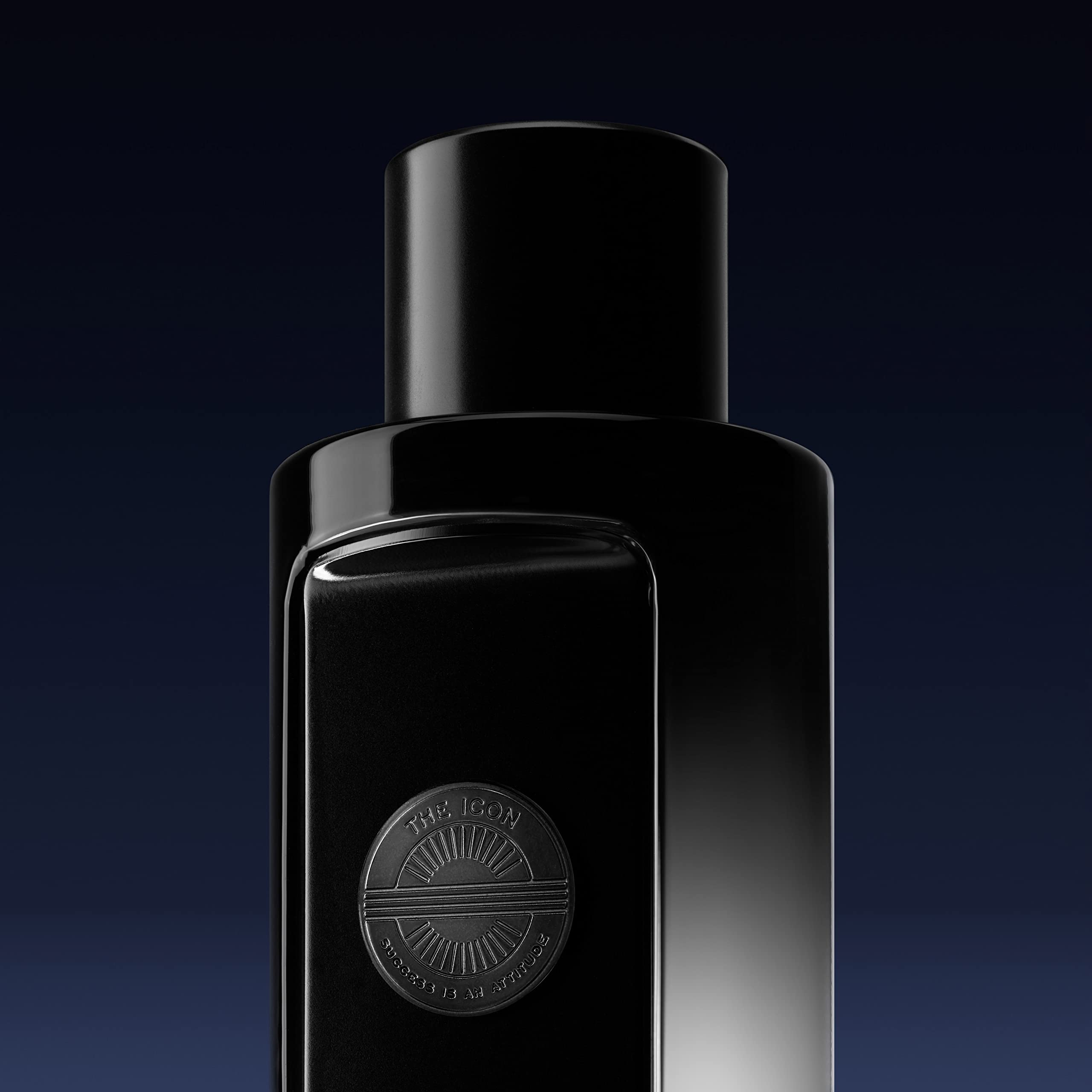 Banderas The Icon label detail showcases authentic fragrance lineage for connoisseurs.