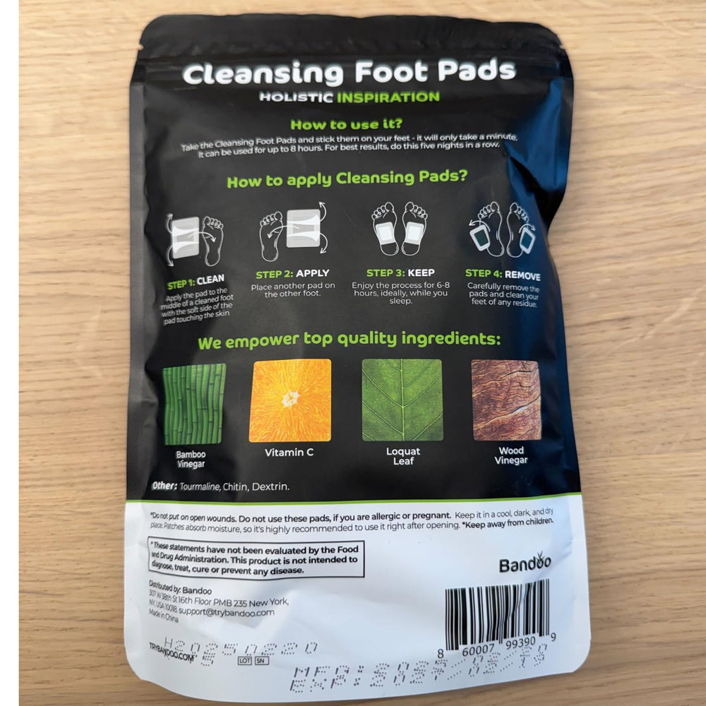 Bandoo Foot Pads Non-Invasive reminder for skin-safe use.